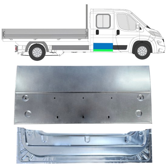Panel de reparación puerta trasera interna + externa para Opel Movano 2021-2026 / Izquierda = Derecha (simétrico) / Conjunto 16408