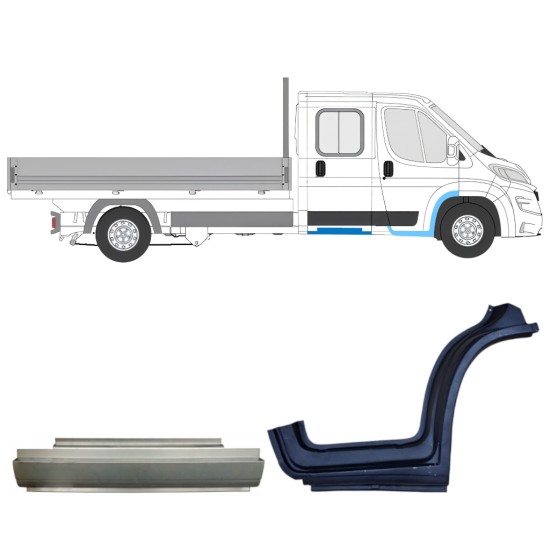 Panel de reparación conjunto para Opel Movano 2021-2026 / Derecho 16434