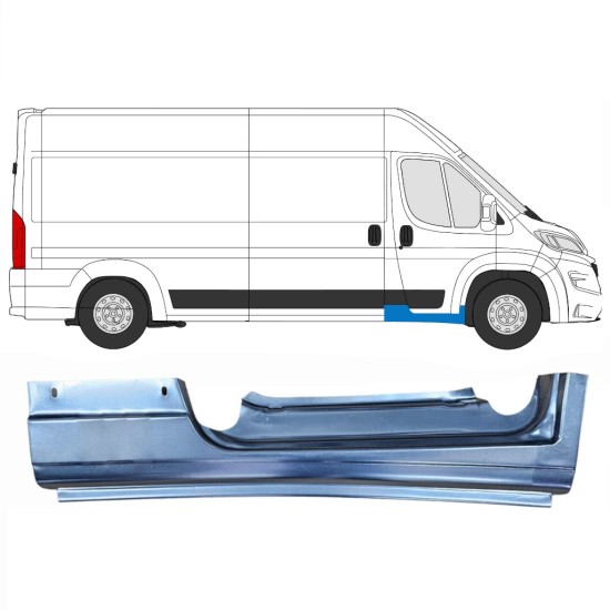 Panel de reparación del umbral puerta delantera para Opel Movano 2021-2026 / Derecho 16417