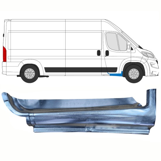 Panel de reparación del umbral puerta delantera para Opel Movano 2021-2026 / Derecho 16414