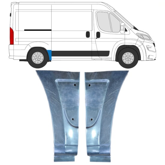 Panel de reparación guardabarros trasero para Opel Movano 2021-2026 / Izquierda+Derecha 16499