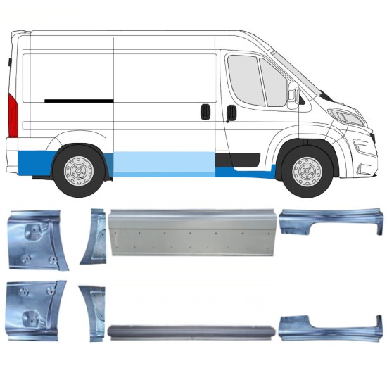 Panel de reparación conjunto para Opel Movano 2021-2026 / Izquierda+Derecha 16534