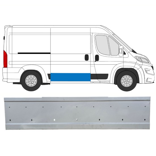 Panel de reparación puerta corredera para Opel Movano 2021-2026 / Derecho 16460