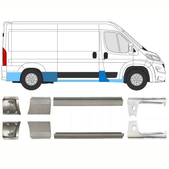 Panel de reparación conjunto para Opel Movano 2021-2026 / Izquierda+Derecha 16444