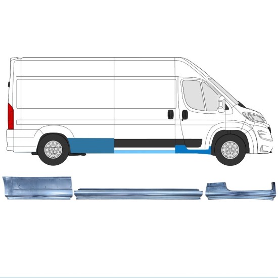 Panel de reparación conjunto para Opel Movano 2021-2026 / Derecho / 16524
