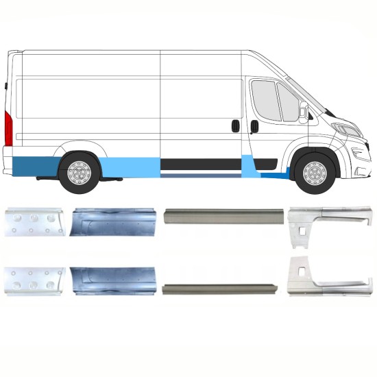 Panel de reparación conjunto para Opel Movano 2021-2026 / Izquierda+Derecha 16466