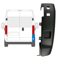Esquina parachoques trasero 180 grados para Opel Movano 2021-2026 / Derecho 15799