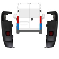 Esquina parachoques trasero 270 grados para Opel Movano 2021-2026 / Izquierda+Derecha / Conjunto 15797