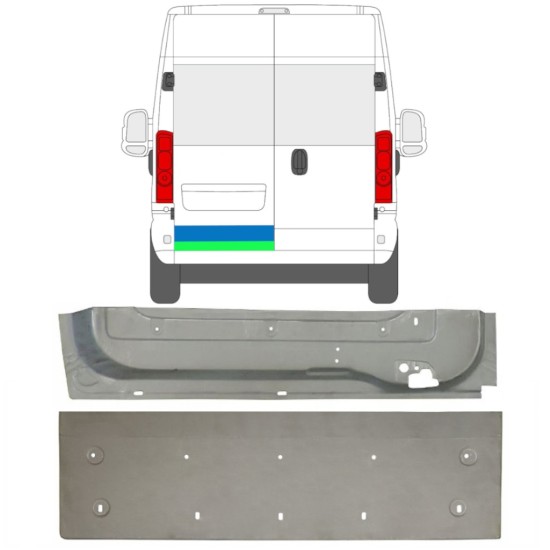 Panel de reparación puerta trasera para Opel Movano 2021-2026 / Derecho / Conjunto 16518