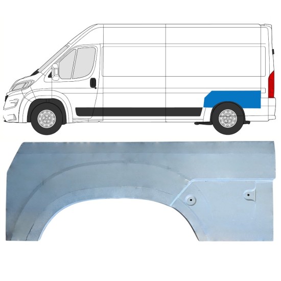 Panel de reparación guardabarros trasero para Opel Movano 2021-2026 / Izquierda 16962