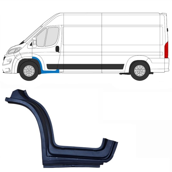 Panel de reparación del umbral puerta delantera para Opel Movano 2021-2026 / Izquierda 16413