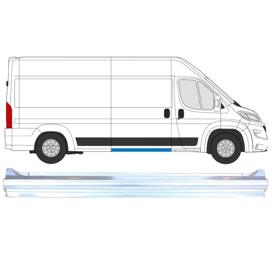 Umbral completo puerta corredera para Opel Movano 2021-2026 / Derecho 16458