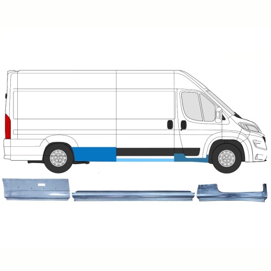 Panel de reparación conjunto para Opel Movano 2021-2026 / Derecho 16522