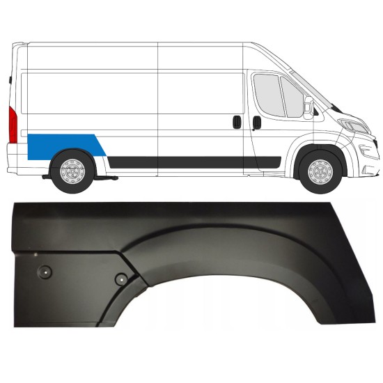 Panel de reparación guardabarros trasero para Opel Movano 2021-2026 / Derecho 16441
