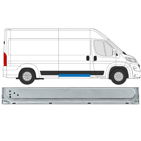 Panel de reparación puerta corredera interna para Opel Movano 2021-2026 / Derecho 17045