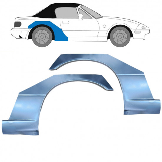 Panel de reparación guardabarros trasero para Mazda MX-5 1989-1998 / Izquierda+Derecha / Conjunto 9609