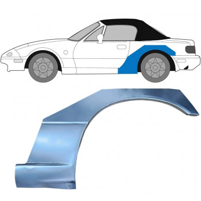 Panel de reparación guardabarros trasero para Mazda MX-5 1989-1998 / Izquierda 6695