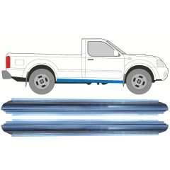 Panel de reparación del umbral para Nissan Navara D22 1998-2005 / Izquierda = Derecha (simétrico) / Conjunto 9927