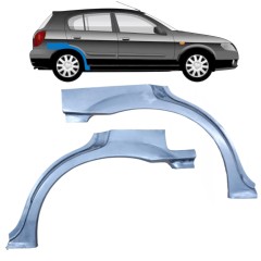 Panel de reparación guardabarros trasero para Nissan Almera N16 1999-2007 / Izquierda+Derecha / Conjunto 9630