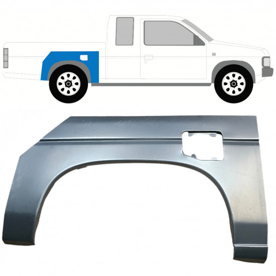 Panel de reparación guardabarros trasero para Nissan Pickup 1987-1997 / Derecho 8054