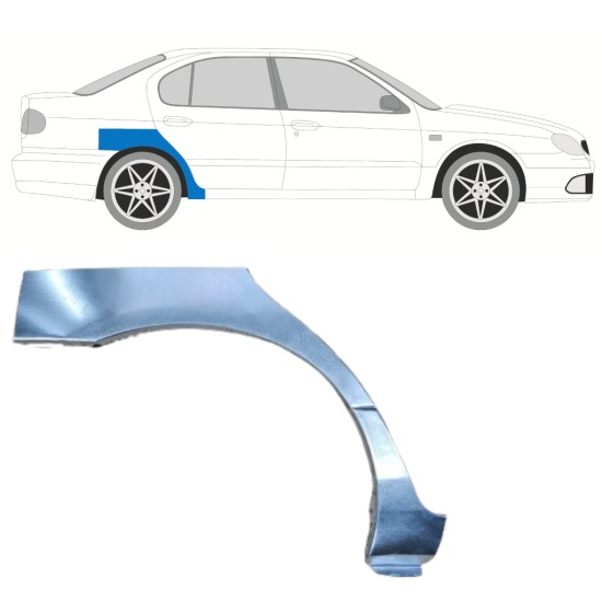 Panel de reparación guardabarros trasero para Nissan Primera P11 1996-2001 / Derecho 6842