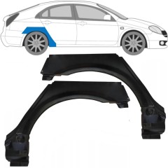 Panel de reparación guardabarros trasero para Nissan Primera P12 2001-2007 / Izquierda+Derecha / Conjunto 9637
