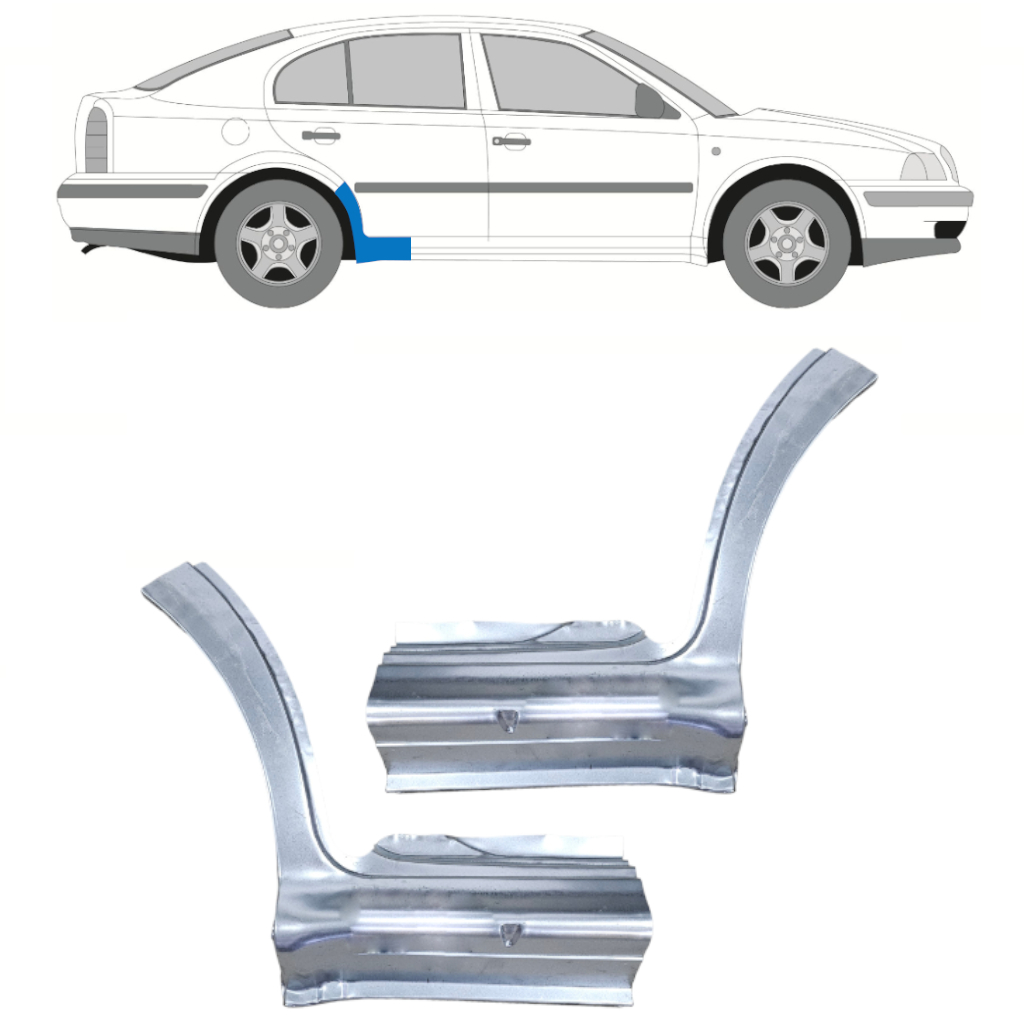 Panel de reparación del umbral para Skoda Octavia 1996-2010 / Conjunto 12515