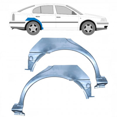 Panel de reparación guardabarros trasero para Skoda Octavia 1996-2010 / Izquierda+Derecha / Conjunto 9461