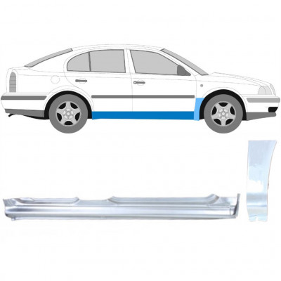 Panel de reparación del umbral + guardabarros delantero para Skoda Octavia 1996-2010 / Derecho 11173