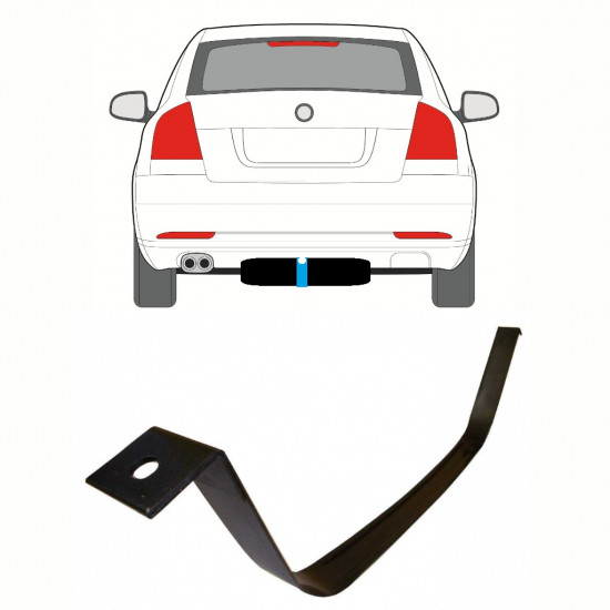 Banda de sujeción, depósito de combustible para Skoda Octavia 2 2004-2013 10164