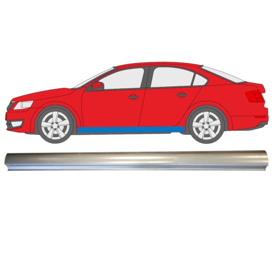 Panel de reparación umbral parte inferior para Skoda Octavia III 2013-2020 / Izquierda 14826 Panel de reparación umbral parte inferior para Skoda Octavia III 2013-2020 / Izquierda 14826
