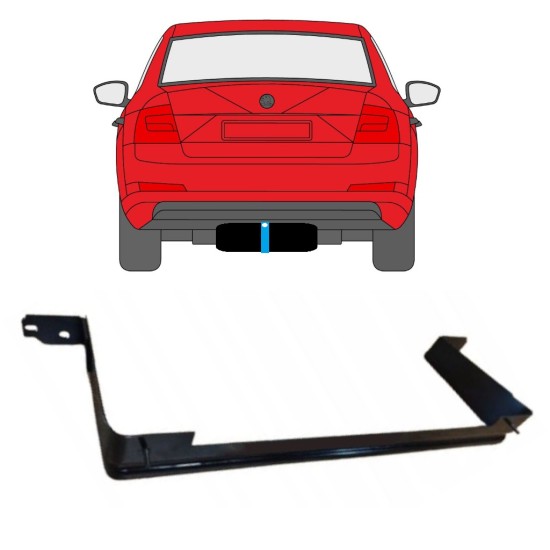 Banda de sujeción, depósito de combustible para Skoda Octavia III 2013-2020 14957