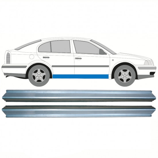 Panel de reparación del umbral para Skoda Octavia 1996-2010 / Izquierda = Derecha (simétrico) / Conjunto 10333