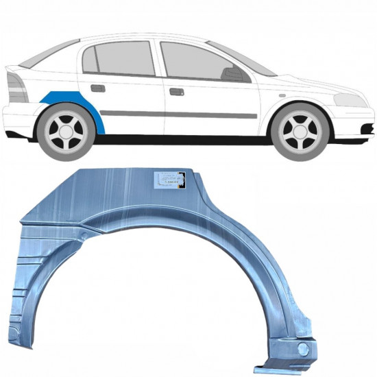 Panel de reparación guardabarros trasero para Opel Astra 1998-2009 / Derecho 5153