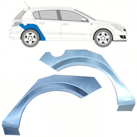 Panel de reparación guardabarros trasero para Opel Astra 2003-2014 / Izquierda+Derecha / Conjunto 10661