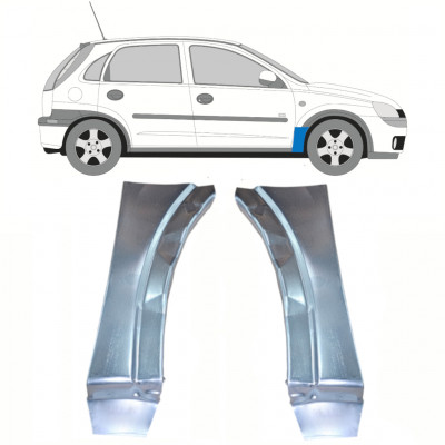 Panel de reparación guardabarros delantero para Opel Corsa 2000-2010 / Izquierda+Derecha / Conjunto 10180