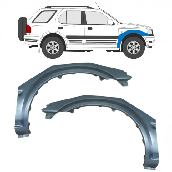 Panel de reparación guardabarros delantero para Opel Frontera B 1999-2002 / Izquierda+Derecha / Conjunto 9994