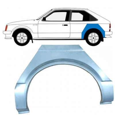 OPEL KADETT D 1979-1984 3 PUERTAS PANEL DE REPARACIÓN DEL ALERÓN TRASERO / IZQUIERDA