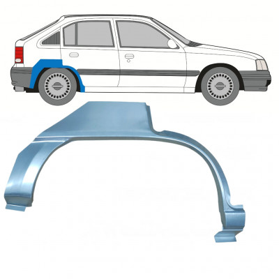 Panel de reparación guardabarros trasero para Opel Kadett 1984-1993 / Derecho 7908