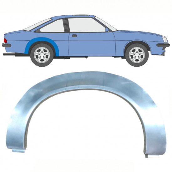 Panel de reparación guardabarros trasero para Opel Manta B 1975-1988 / Derecho 8790