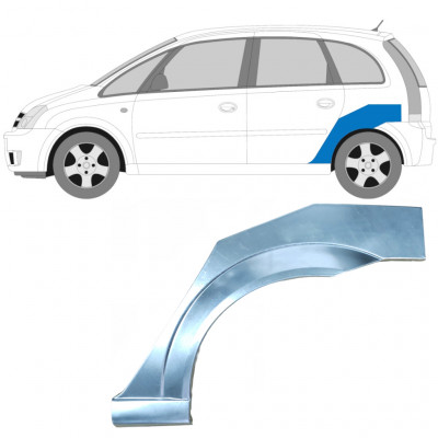 OPEL MERIVA 2003-2010 PANEL DE REPARACIÓN DEL ALERÓN TRASERO / IZQUIERDA