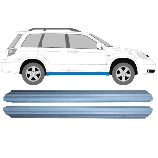 Panel de reparación del umbral para Mitsubishi Outlander 2003-2007 / Izquierda+Derecha / Conjunto 16144