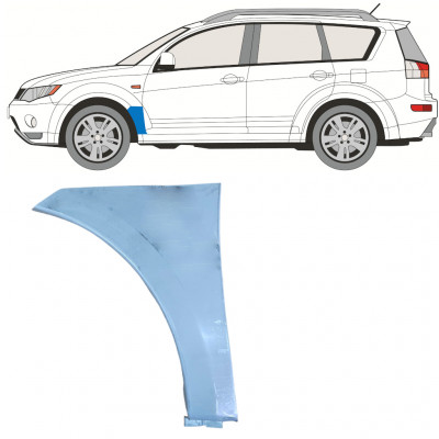 Panel de reparación guardabarros delantero para Mitsubishi Outlander 2007-2012 / Izquierda 10901