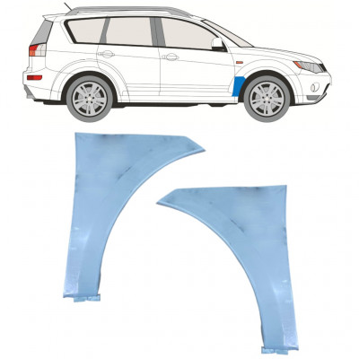 Panel de reparación guardabarros delantero para Mitsubishi Outlander 2007-2012 / Izquierda+Derecha / Conjunto 10902