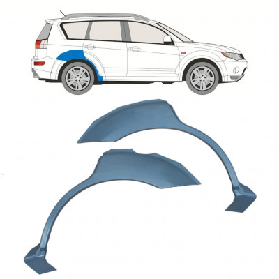 Panel de reparación guardabarros trasero para Mitsubishi Outlander 2007-2012 / Izquierda+Derecha / Conjunto 10978