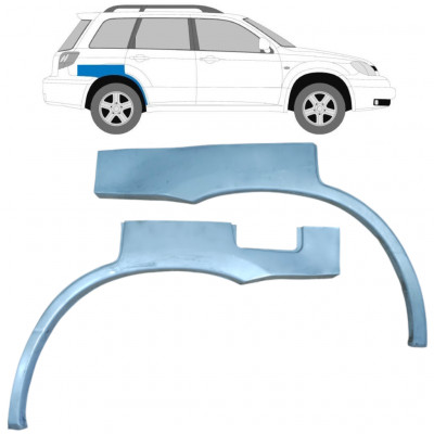 Panel de reparación guardabarros trasero para Mitsubishi Outlander 2003-2007 / Izquierda+Derecha / Conjunto 9257