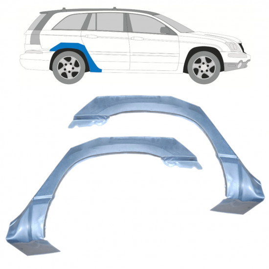 Panel de reparación guardabarros trasero para Chrysler Pacifica 2003-2007 / Izquierda+Derecha / Conjunto 9970