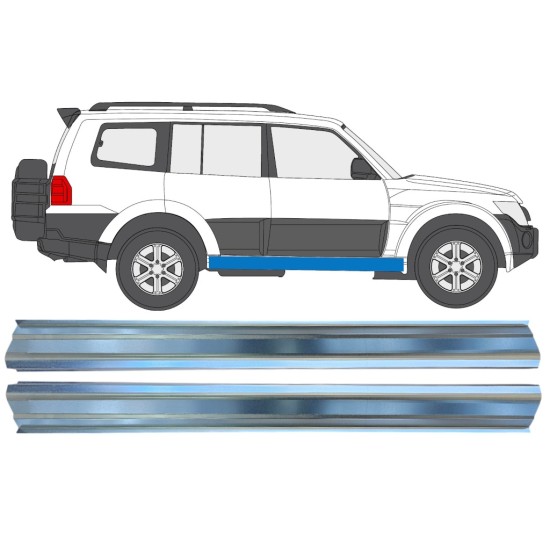 Panel de reparación del umbral para Mitsubishi Pajero 2006-2021 / Izquierda+Derecha / Conjunto 16351