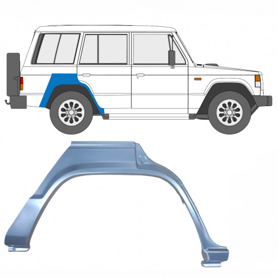 Panel de reparación guardabarros trasero para Mitsubishi Pajero 1982-1992 / Derecho 8893