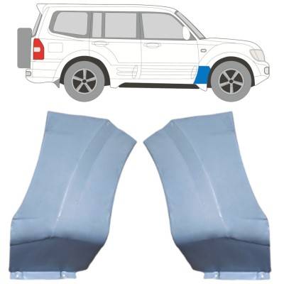 Panel de reparación guardabarros delantero para Mitsubishi Pajero 1999-2006 / Izquierda+Derecha / Conjunto 16903